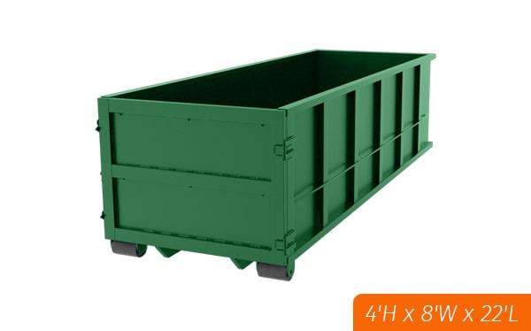 if you need to extend your rental period for our 20 yard dumpsters, please contact us as soon as possible so we can arrange for continued service